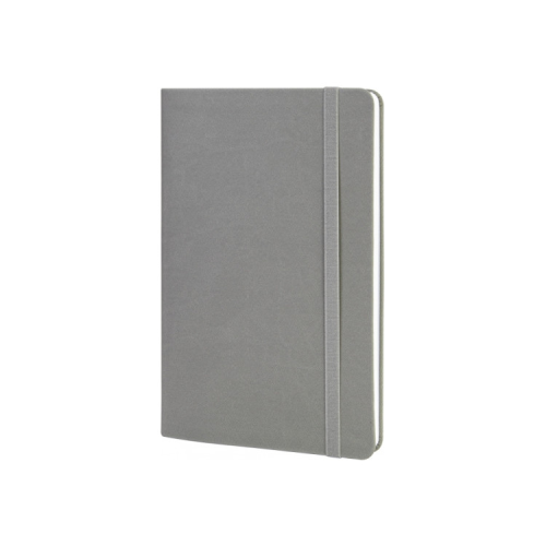 Книга записна Optima А5 VIVELLA, м’яка обкладинка, гумка, білий блок лінія, сірий (O27104-10)