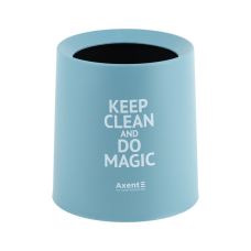 Корзина для бумаг Axent Настольный мусорный контейнер, круглый, голубой (2131-07-A)
