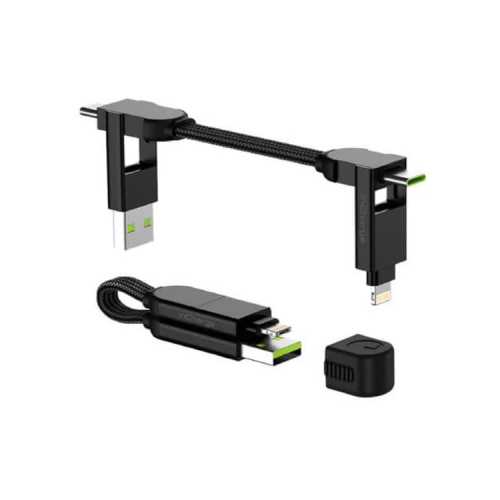 Дата кабель 6in1 inCharge X 0,14m 100W black Rolling Square (X01WR)