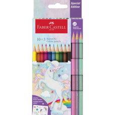 Олівці кольорові Faber-Castell PASTEL UNICORN 10+3 кольори (111219) (32515)