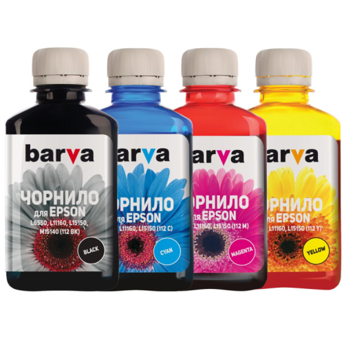 Чернила Barva Epson 112, 4x180 мл (E112-180-MP)
