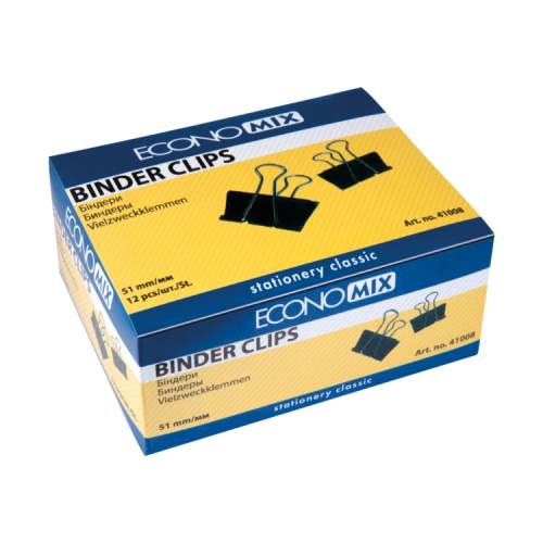 Биндер металлический Economix 51 мм 12 шт (E41008)