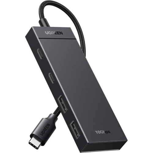 Концентратор Ugreen USB-C to 2xUSB 3.2 Gen2 + 2xUSB-C 3.2 Gen2 10Gbps CM806 black (35583)
