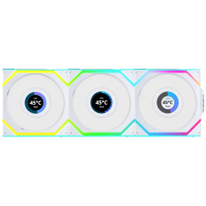 Кулер до корпусу Lian Li UNI Fan SL WIRELESS LCD 120-3, White (G99.12SLLCD1W3W.00)