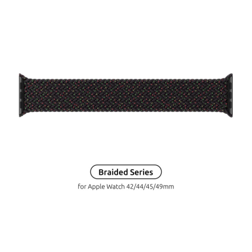 Ремешок для смарт-часов Armorstandart Braided Solo Loop для Apple Watch 49/46/45/44/42 (Series 1-3) Black Unity Size 6 (148 mm) (ARM64907)