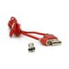 Дата кабель USB 2.0 to Micro 5P 1.0m 2A magnetic nylon red PiPo (18164)