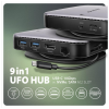 Порт-реплікатор AXAGON USB 3.2 Gen 2 (3.1 Gen 2) Type-C 9in1 hub, 10 Gbps. grey (HMC-UFO)