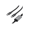 Дата кабель USB-C to 2xUSB-C 1.2m 100W nylon black Acefast (6974316285120)