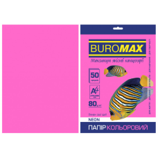 Папір Buromax А4, 80g, NEON crimson, 50sh (BM.2721550-29)