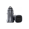 Зарядное устройство Ugreen 1xUSB-C + 1xUSB 30W car adapter CD130 black (40858)
