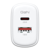Зарядний пристрій Armorstandart 1xUSB-C + 1xUSB 20W GaN white (ARM89531)