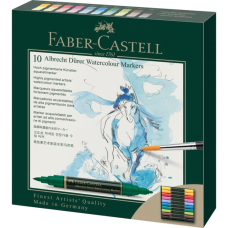 Художній маркер Faber-Castell набір акварельні двосторонні Albrecht Dürer, 10 кольорів (29861)