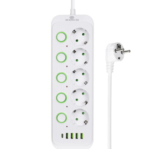 Мережевий фільтр живлення XoKo XK-SP-5-2-1-WH