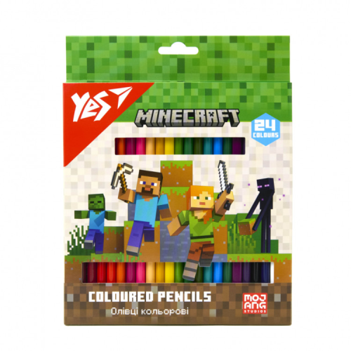 Олівці кольорові Yes Minecraft 24 кол. (290770)