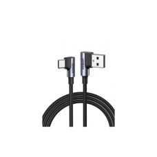 Дата кабель USB 2.0 AM to Type-C 1.0m US176 Both Angled 3A (Black) Ugreen (20856)