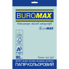 Папір Buromax А4, 80g, PASTEL blue, 20sh, EUROMAX (BM.2721220E-14)