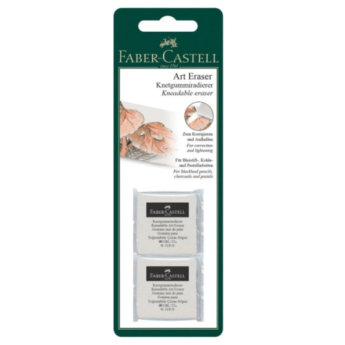 Гумка Faber-Castell «Клячка», біла, 2 шт у блістері (31706)