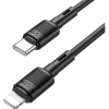 Дата кабель USB-C to Lightning 1.0m 20W PVC X83 black HOCO (6931474770844)