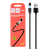 Дата кабель USB 2.0 AM to Lightning magnetic black Denmen (DN-D09L-BK)