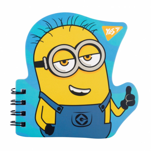 Блокнот Yes А7/24 дв. спіраль Minions, фігурний (681817)