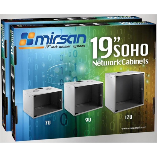 Шафа настінна Mirsan SOHO 9U 19" 535x400, RAL 7035 (MR.SOH09U40DE.02)
