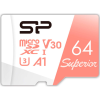 Карта памяти Silicon Power 64GB microSDXC class 10 UHS-I U3 V30 A1 Superior (SP064GBSTXDV3V20SP)