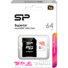 Карта памяти Silicon Power 64GB microSDXC class 10 UHS-I U3 V30 A1 Superior (SP064GBSTXDV3V20SP)