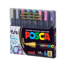 Набір маркерів UNI набір POSCA Metallic Color, 1,8-2,5 мм, 8 шт (PC-5M METALLIC COLOR 8C)