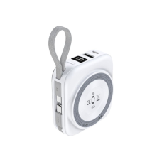 Батарея універсальна Choetech Magnetic Wireless 10000mAh, 22.5W, PD, build USB-C, Apple Watch charger (B697C-WHSL)