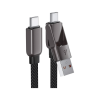Дата кабель USB-C to USB-C/A 1.2m 3.0A zink alloy C13-04 Black Acefast (6974316282334)