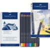 Олівці кольорові Faber-Castell GoldFaber металевий пенал 12 кольорів (114712) (27641)