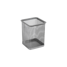 Подставка для ручек Axent square 80х80х100мм, wire mesh, silver (2111-03-A)