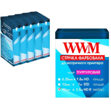Лента к принтерам 10мм х 3.5м HD п. Purple*5шт WWM (R10.3.5HPR5)