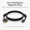 Кабель мультимедійний HDMI M to DVI M 2.0m black Vention (ABFBH)