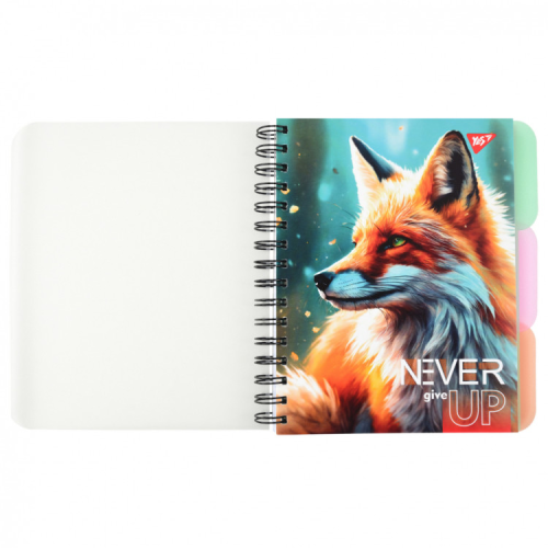 Блокнот Yes А5 Never give up 144 аркуша пластикова обкладинка (681958)