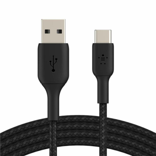 Дата кабель USB 2.0 AM to Type-C 2.0m BRAIDED black Belkin (CAB002BT2MBK)