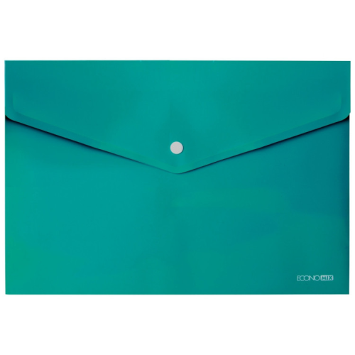 Папка - конверт Economix А4 180 мкм, прозрачная бирюзовая (E31301-21)