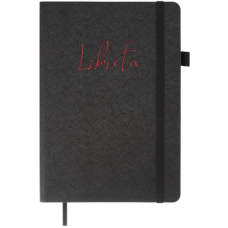 Книга записна Buromax LIBRETA, А5, 96 аркушів, клітинка, чорний (BM.295117-01)
