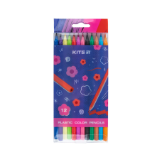 Олівці кольорові Kite Flower пластикові, 12 кольорів (K24-049-1)