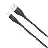 Дата кабель USB 2.0 AM to Lightning 1.0m 3A textured PVC black ColorWay (CW-CBUL094-BK)
