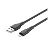 Дата кабель USB 2.0 AM to Lightning 1.0m 3A textured PVC black ColorWay (CW-CBUL094-BK)