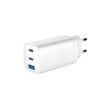 Зарядний пристрій Gembird USB-A + 2xType-C (PD18W + QC3.0 27W) white (TA-UC-PDQC65-01-W)