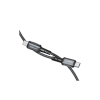 Дата кабель USB-C to USB-C 1.2m 3A nylon black Acefast (6974316280521)