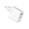 Зарядний пристрій Gembird 1xUSB-A + 1 Type-C (PD20Вт + QC3.0 18Вт) white (TA-UC-PDQC20L-W-01)