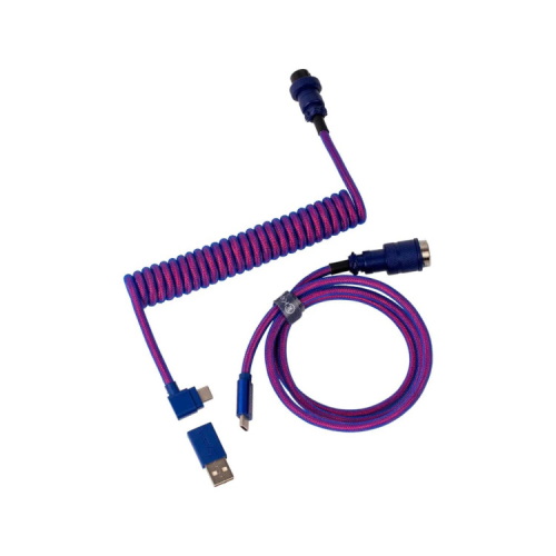 Дата кабель USB 2.0 AM to USB-C 1.08m Premium Coiled Aviator Angled purple Keychron (CAB3_KEYCHRON)