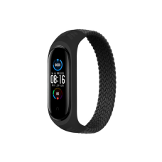 Ремешок для фитнес браслета BeCover Elastic Nylon Style для Xiaomi Mi Smart Band 5/6 (Size S) Black (706145)