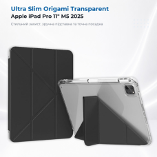 Чохол до планшета BeCover Ultra Slim Origami Transparent Apple iPad Pro 11" M5 2025 Black (715954)