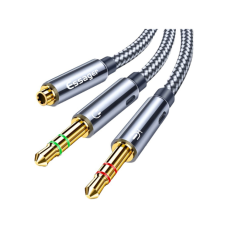 Кабель мультимедийный 3.5mm F to 2x3.5mm M 0.25m black Essager (EYPS35-TLB0G)