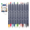 Набір маркерів Faber-Castell двосторонніх Goldfaber Gofa Sketch Markers, 12 кольорів (32609)