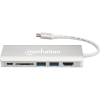 Концентратор Intracom USB3.1 Type-C to HDMI/USB 3.0x2/RJ45/SD/PD 60W Hub 7-in-1 Manhattan (152075)